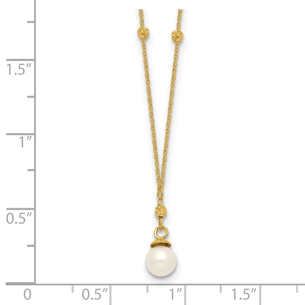 5MM Pearl 18-inch Pendant in 14KT Yellow Gold