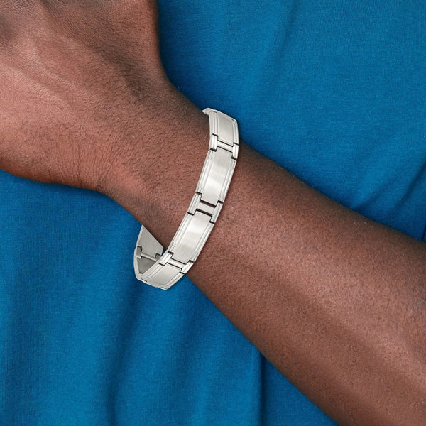 Stainless Steel Brushed and Polished 9.25in Bracelet