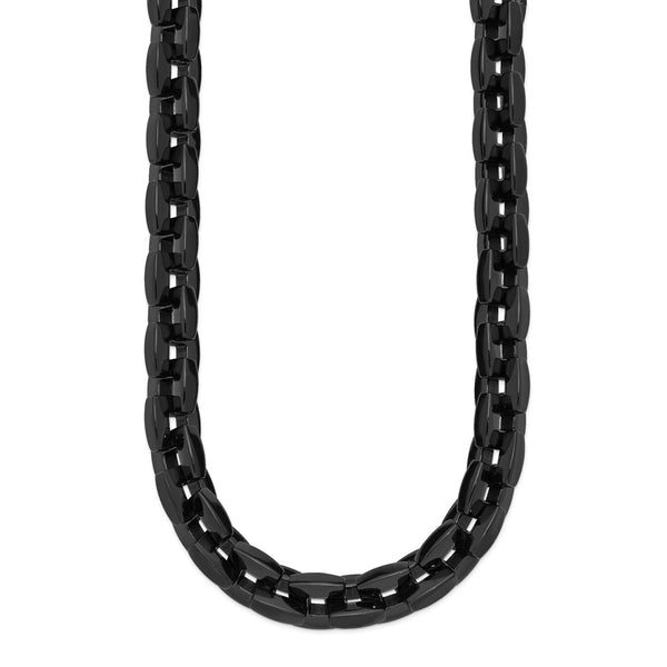 Stainless Steel Black IP-plated 19.75in Necklace