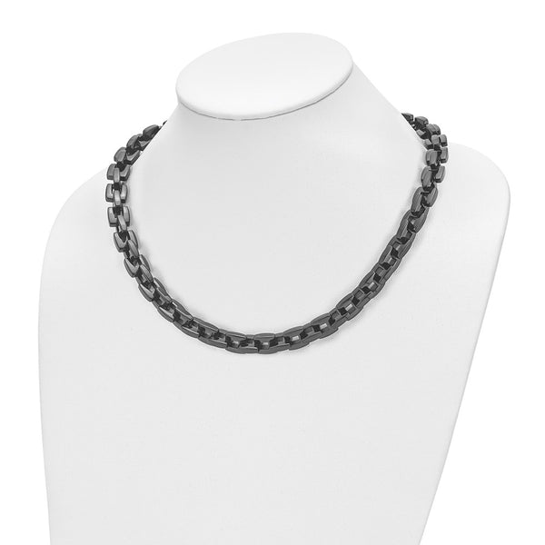 Stainless Steel Black IP-plated 19.75in Necklace