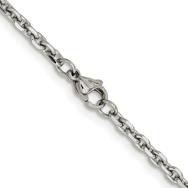 Stainless Steel 3.4mm 24in Cable Chain
