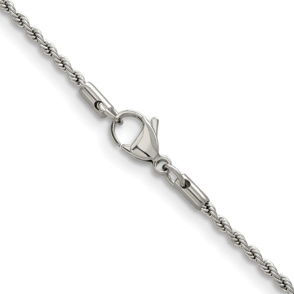Stainless Steel 2.4mm 30in Rope Chain