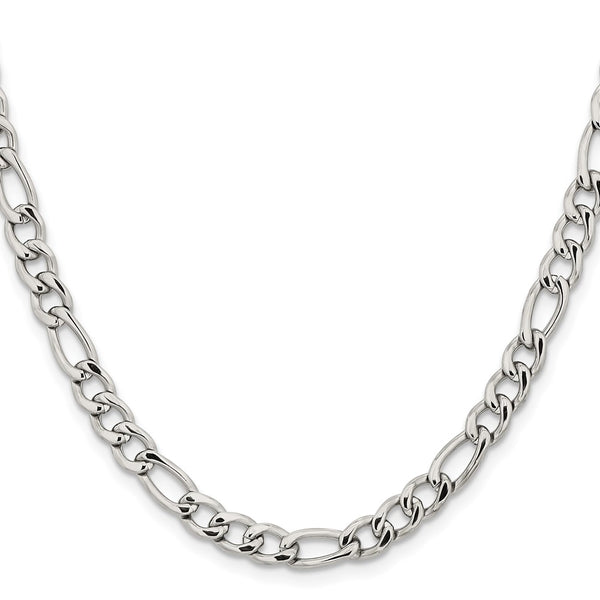 Stainless Steel 6.30mm 24in Figaro Chain