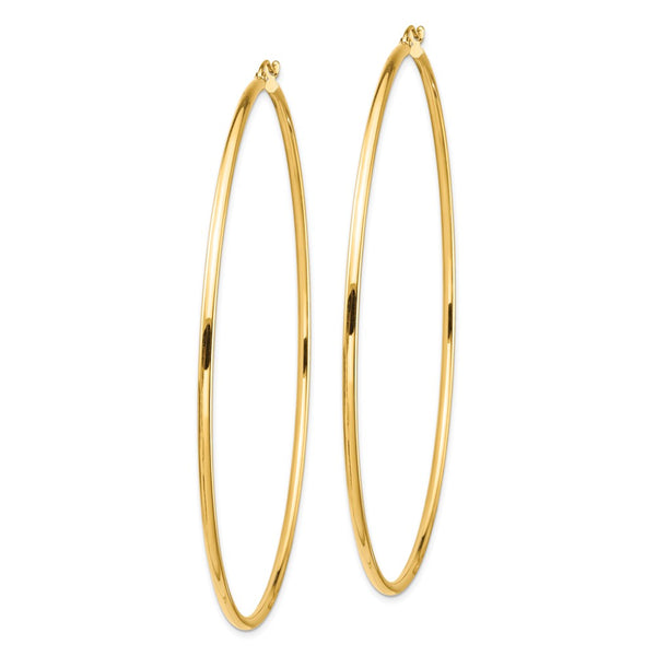 14KT Yellow Gold 80X2MM Hoop Earrings