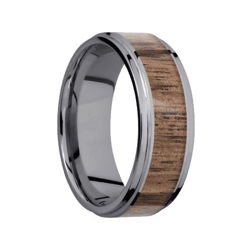 Lashbrook Tantalum Band with Polish Polished Finish and Walnut Inlay