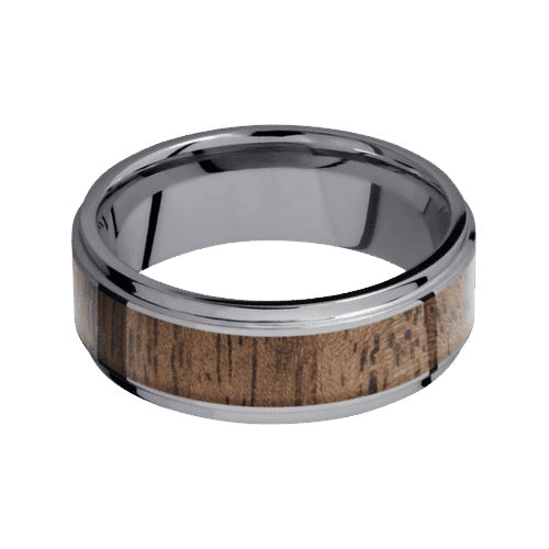 Lashbrook Tantalum Band with Polish Polished Finish and Walnut Inlay
