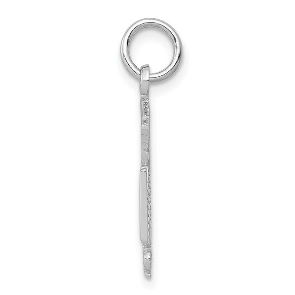 14KT Gold White Gold Registered Nurse Charm Pendant. Chain not Included.