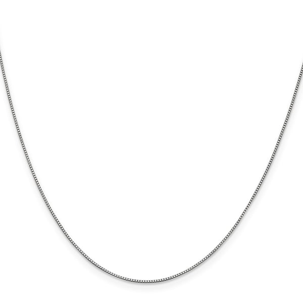 14KT White Gold 20-inch 0.7MM Lobster Clasp Box Chain