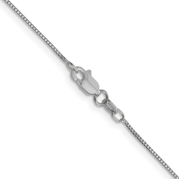 14KT White Gold 18-inch 0.7MM Lobster Clasp Box Chain