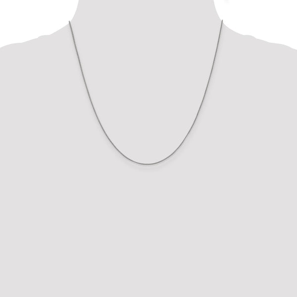 14KT White Gold 20-inch 0.7MM Lobster Clasp Box Chain