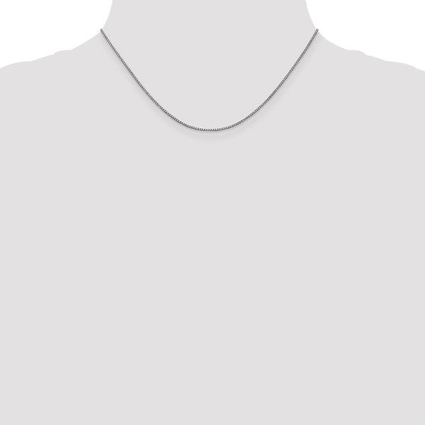 14KT White Gold 16-inch 1MM Lobster Clasp Box Chain