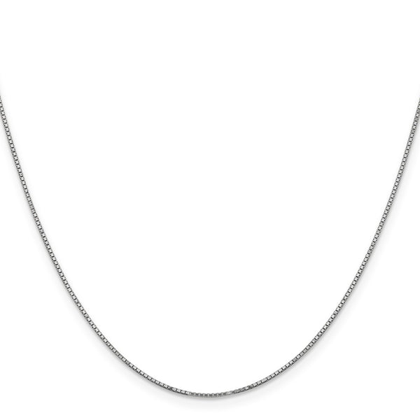 14KT White Gold 18-inch 0.9MM Box Pendant Chain