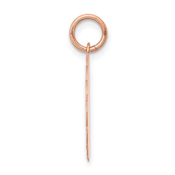 14KT Rose Gold 22X16MM Religious Baptism Charm Pendant. Chain not Included.