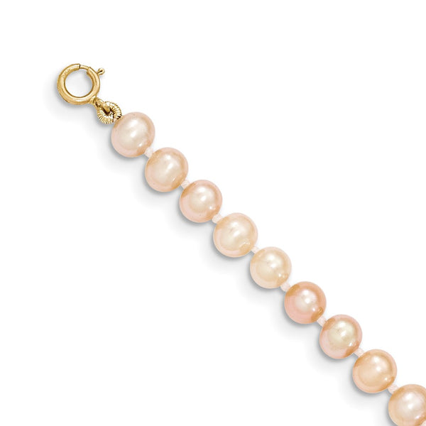 14KT Yellow Gold 4MM Pearl 12-inch Childrens Necklace