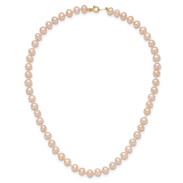 14KT Yellow Gold 4MM Pearl 12-inch Childrens Necklace