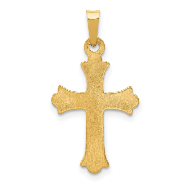 14KT Yellow Gold 28X15MM Cross Pendant. Chain Not Included