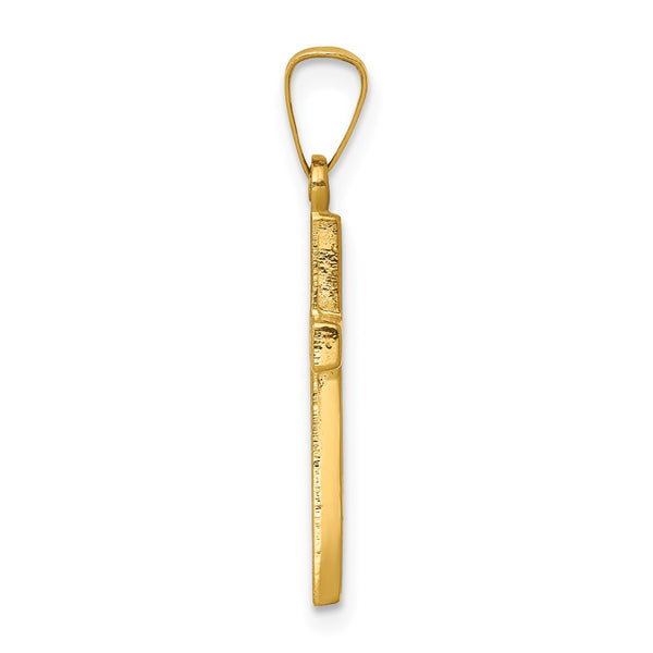 14KT Yellow Gold 24X11MM Cross Pendant. Chain Not Included