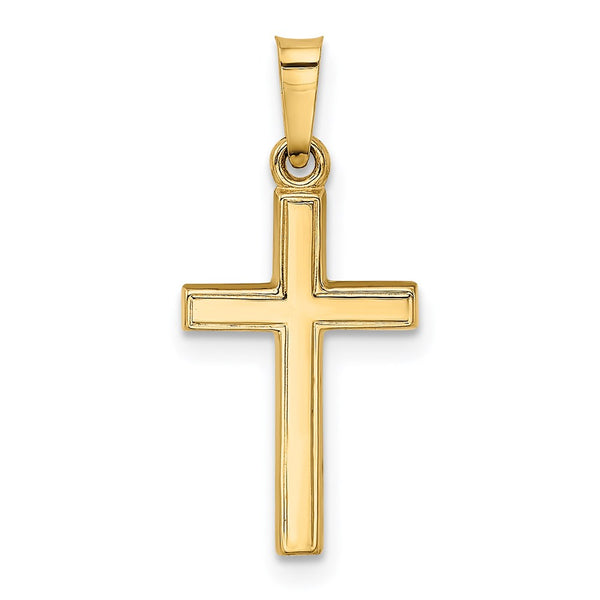 14KT Yellow Gold 24X11MM Cross Pendant. Chain Not Included