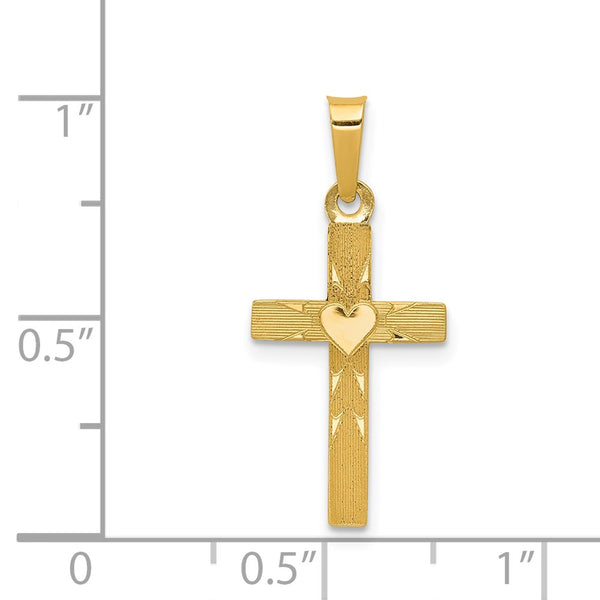 14KT Yellow Gold 24X11MM Cross Pendant. Chain Not Included