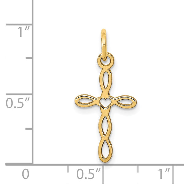 14KT Yellow Gold 23X11MM Cross Pendant. Chain Not Included