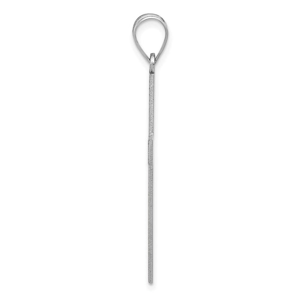 14KT White Gold 39X21MM Cross Pendant. Chain Not Included