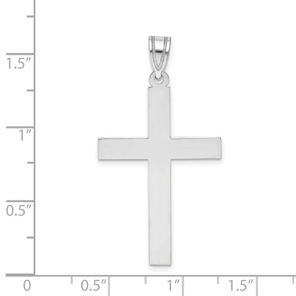 14KT White Gold 39X21MM Cross Pendant. Chain Not Included