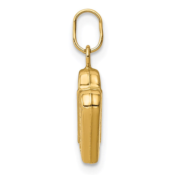 14KT Yellow Gold Childrens Ten Commandments Pendant. Chain Not Included