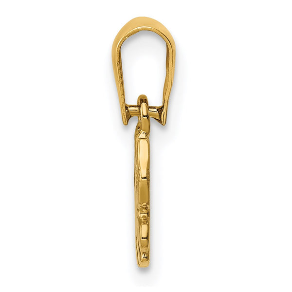 14KT Yellow Gold Childrens Kitten Pendant. Chain Not Included