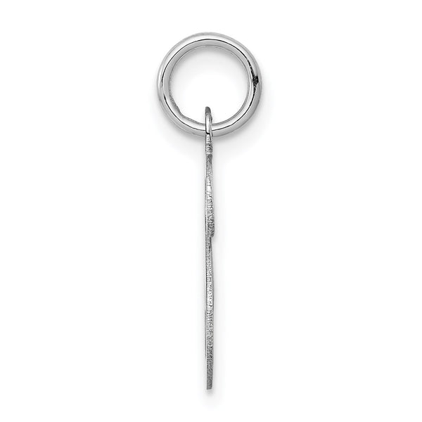 14KT White Gold 20X11MM Initial Pendant. Initial S. Chain not Included