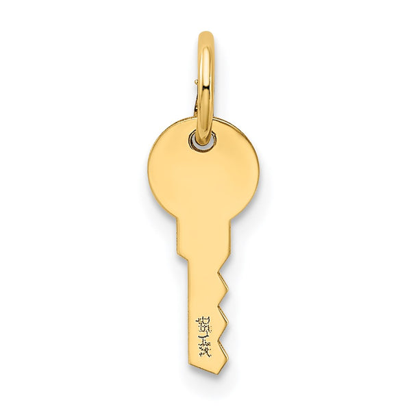 14KT Yellow Gold 17X5MM Key Pendant. Chain Not Included