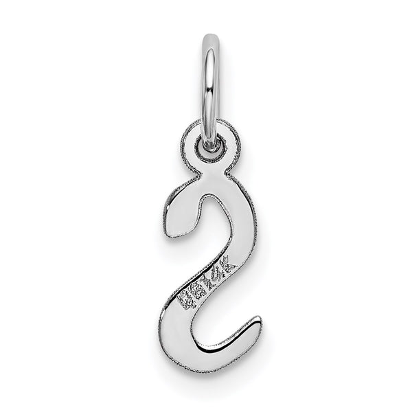 14KT White Gold Initial Pendant. Initial S. Chain not Included