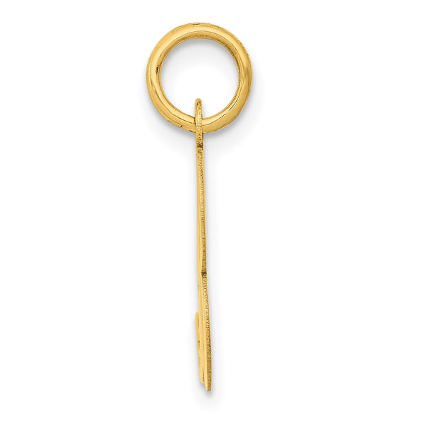 14KT Yellow Gold 20MM Initial Pendant. Chain Not Included. Initial B
