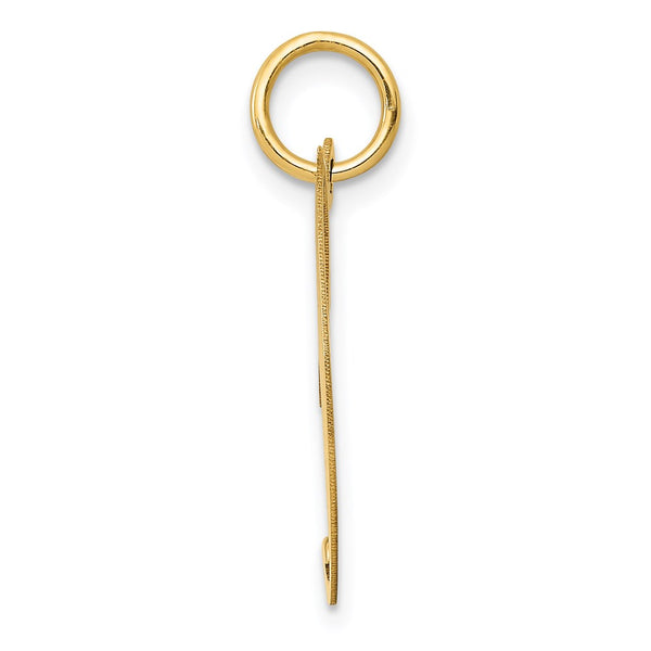 14KT Yellow Gold Initial Pendant. Chain Not Included. Initial J