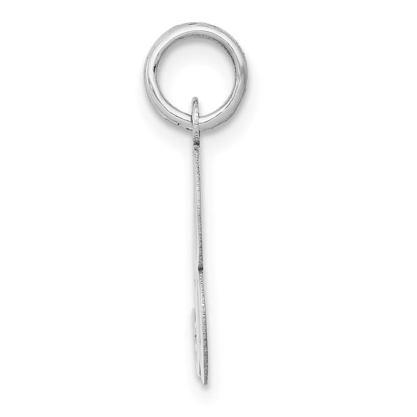 14KT White Gold 20MM Initial Pendant. Initial B. Chain not Included