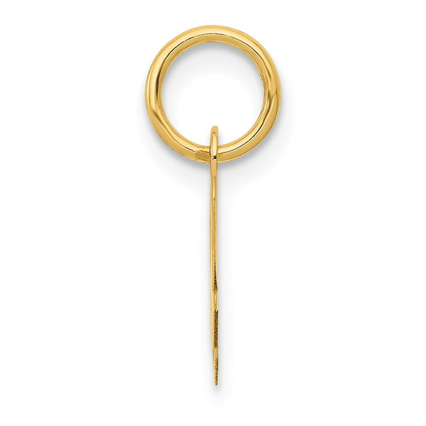 14KT Gold Small Script Initial A Charm Pendant. Chain not Included.