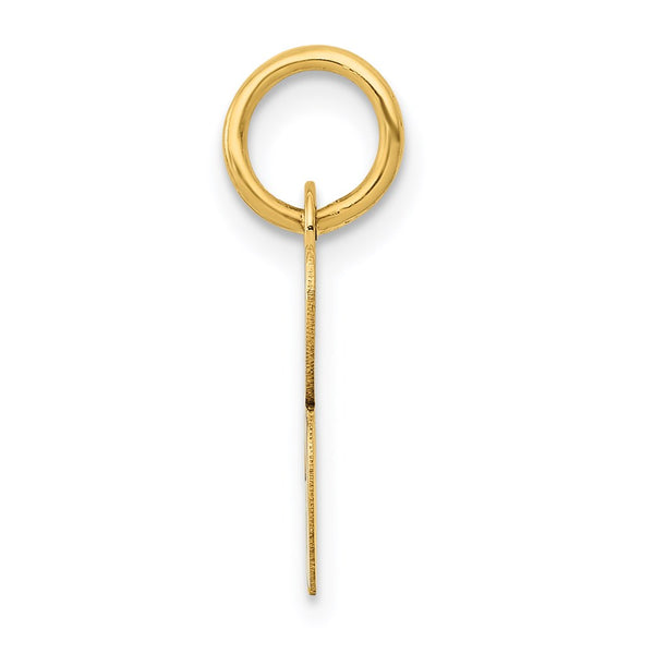 14KT Gold Small Script Initial B Charm Pendant. Chain not Included.