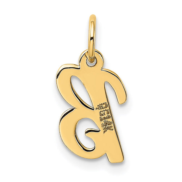 14KT Gold Small Script Initial B Charm Pendant. Chain not Included.