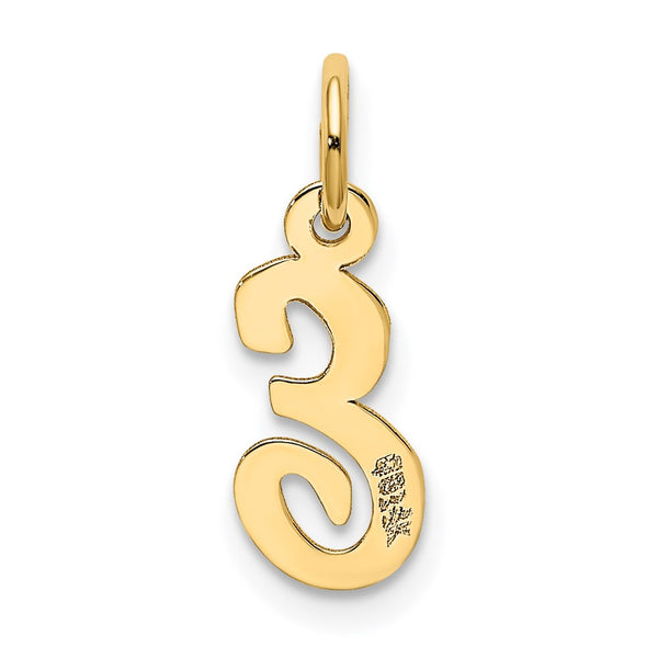 14KT Yellow Gold Initial Pendant. Initial E. Chain not Included