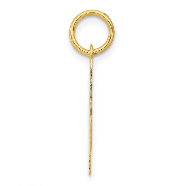 14KT Gold Medium Script Initial A Charm Pendant. Chain not Included.