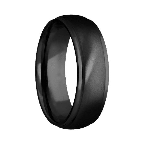 Lashbrook Zirconium Band with Angled Satin Polished Finish