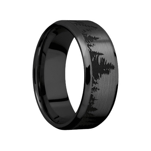Lashbrook Zirconium Band with Satin Polished Finish