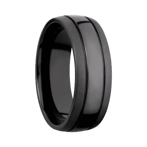 Lashbrook Zirconium Band with Polish Bead Finish