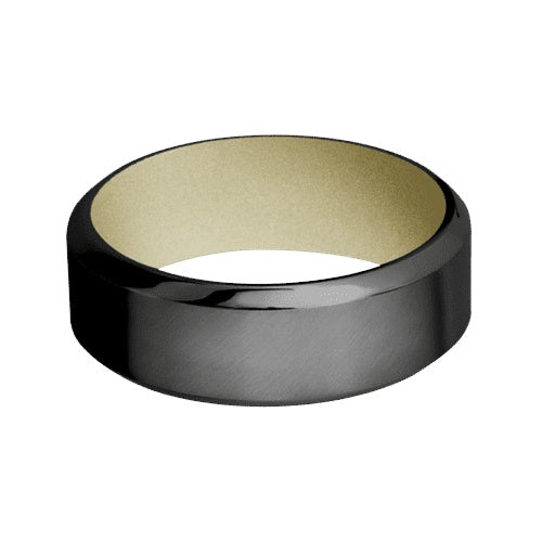 Lashbrook Zirconium Band with Angled Satin Polished Finish and Bright Nickel