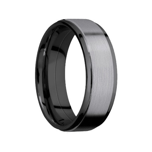 Lashbrook Zirconium Band with Polish Polished Finish and Tantalum Inlay