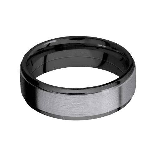 Lashbrook Zirconium Band with Polish Polished Finish and Tantalum Inlay