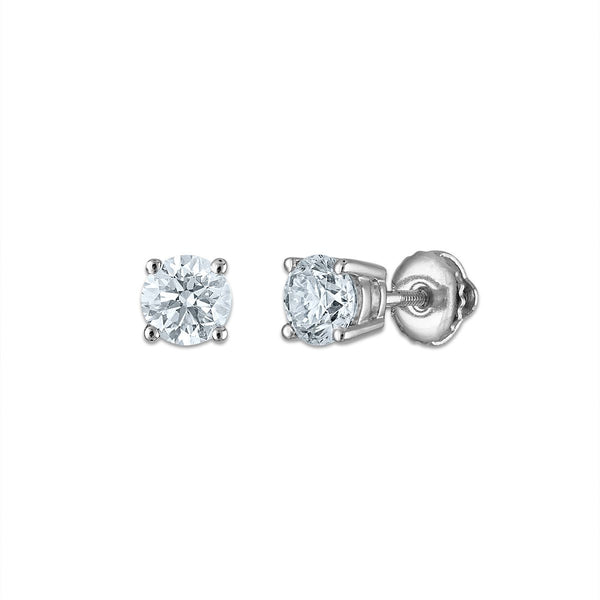 EcoLove 1 CTW Lab Grown Diamond Stud Earrings in 10KT White Gold