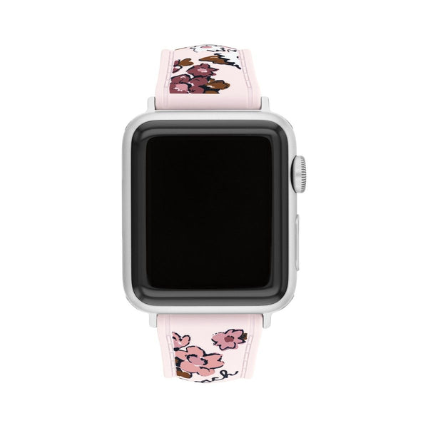 Coach Flower Design Silicone Apple Watch Strap Only. Fits 38MM/40MM/41MM. 14700292