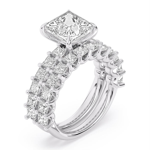Signature EcoLove Diamond Dreams 6-1/3 CTW 100 Facet Centurion Lab Grown Diamond Bridal Set in Platinum
