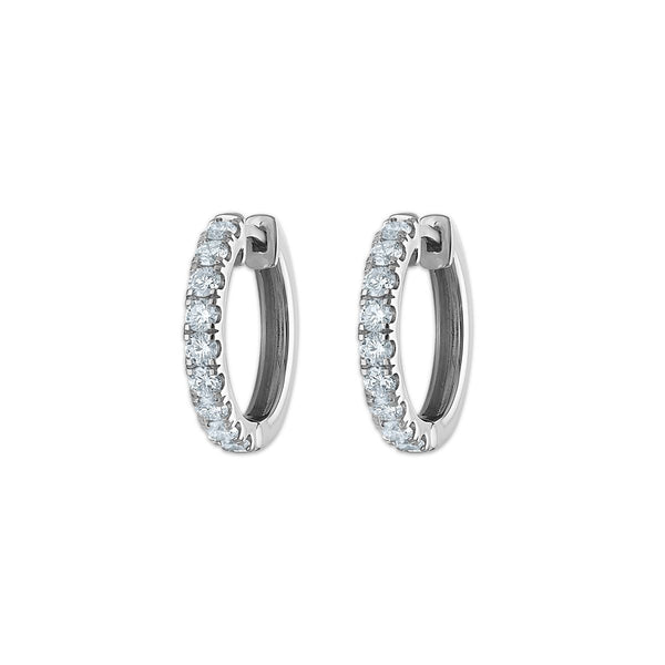 EcoLove 1 CTW Diamond Hoop Earrings in Sterling Silver