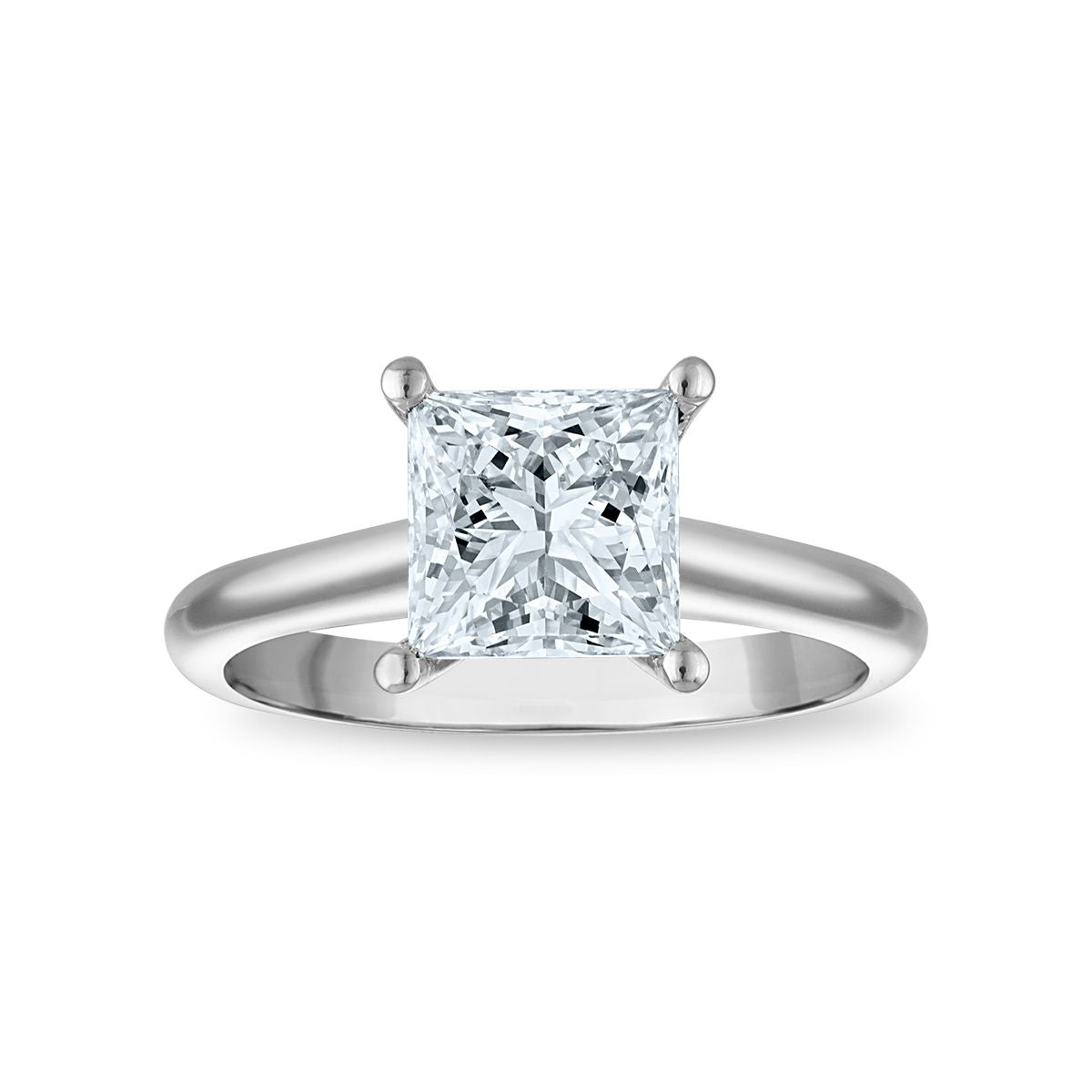 Signature Certificate 8X EcoLove 2 CTW Lab Grown Diamond Solitaire Engagement Ring in 14KT White Gold